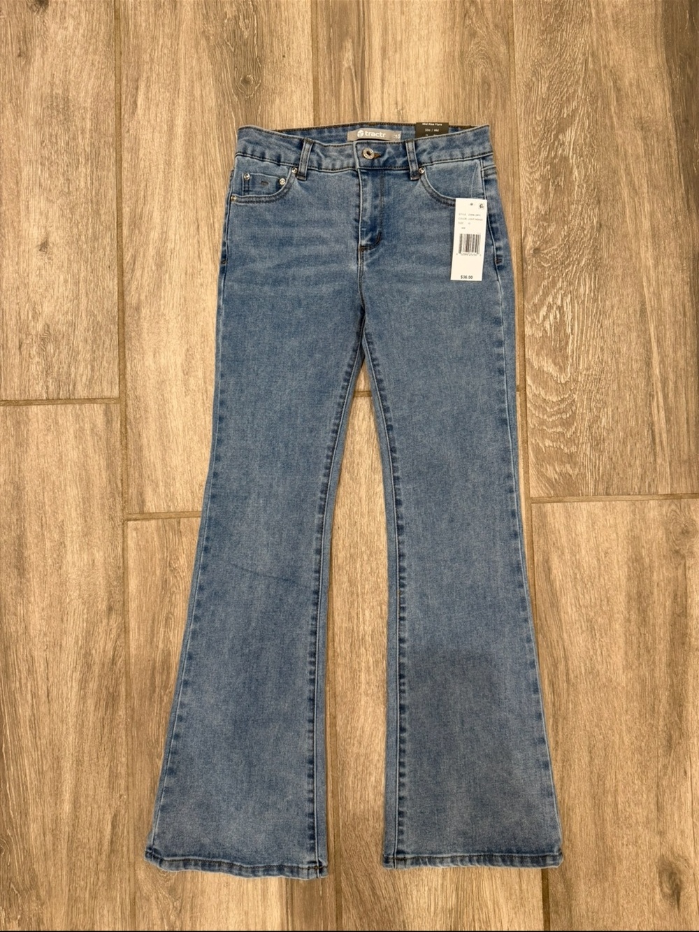 Tractr Light Blue Flare Jeans for Kids